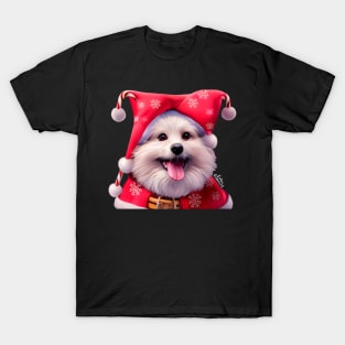 Christmas Pomeranian Puppy T-Shirt